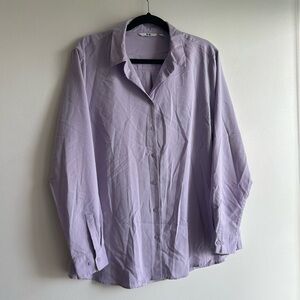 Uniqlo Light Purple Women’s Casual Button Down Shirt
